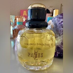 Yves Saint Laurent Paris Fragrance. Beautiful Art Deco Glass Bottle. 2.5 oz.